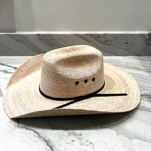 Bull Hide straw cowboy hat 7 1/8